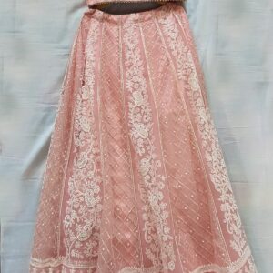 Baby Pink Resham Embroidered Crop Top