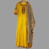 Yellow Silk Embroidered Gown