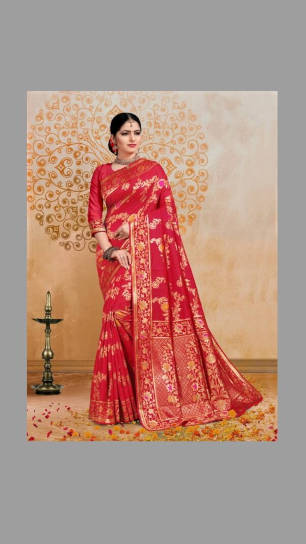 Red Silk PartyWear Saree