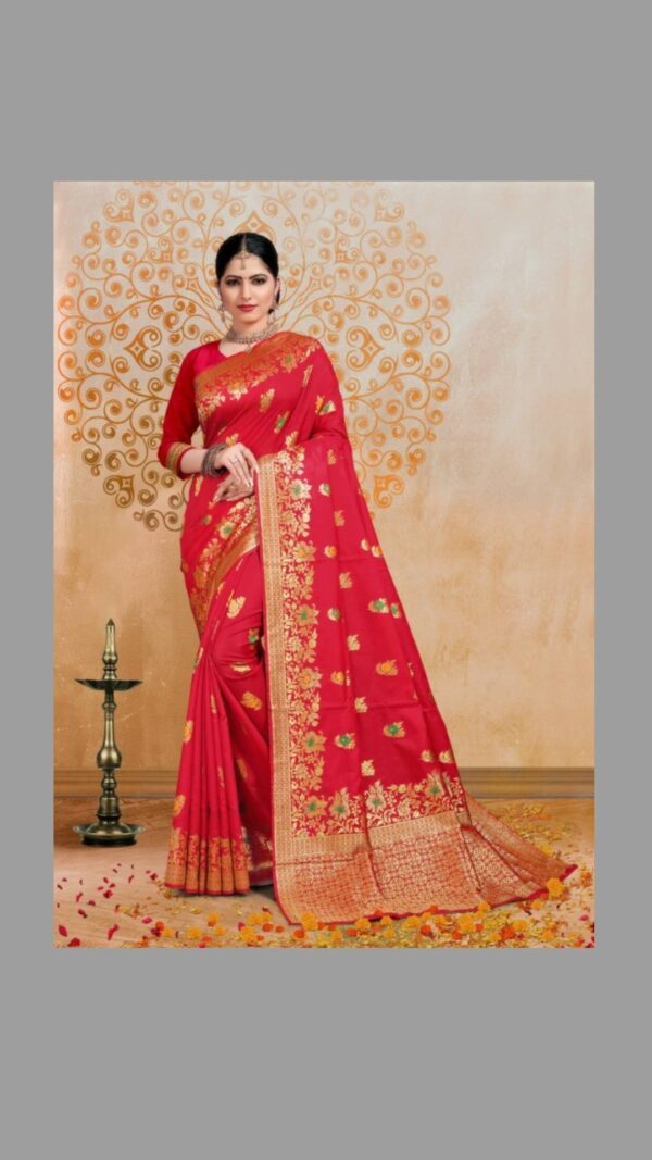 Red Silk Wedding Wear Saree