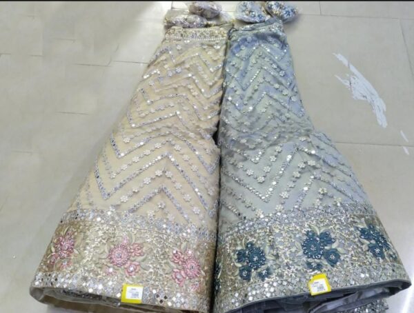 net sequins lehenga